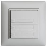 Poussoir KNX RGB ENC EDUE FMI, 250mW, a.LED RGB, papier, 3×pouss., 1×touche, grc