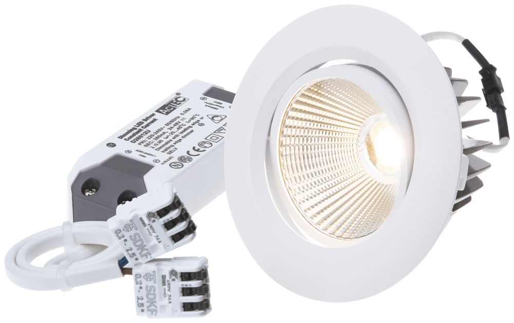 Spot LED INC AXO 10.5W 230V 960lm 930 trou Ø80mm blanc 38°