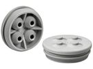 Raccord à membrane double 4-fois, M32, gris clair
