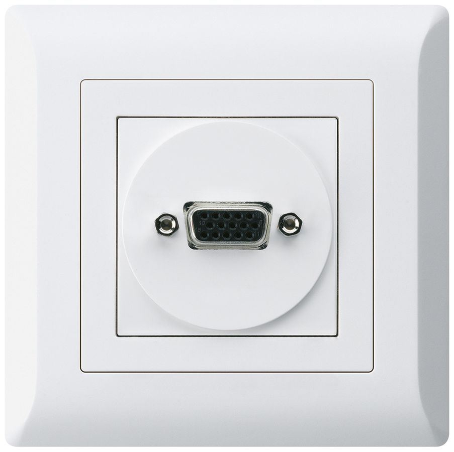 UP-Anschlussdose kallysto.line VGA weiss mit Schraubanschluss