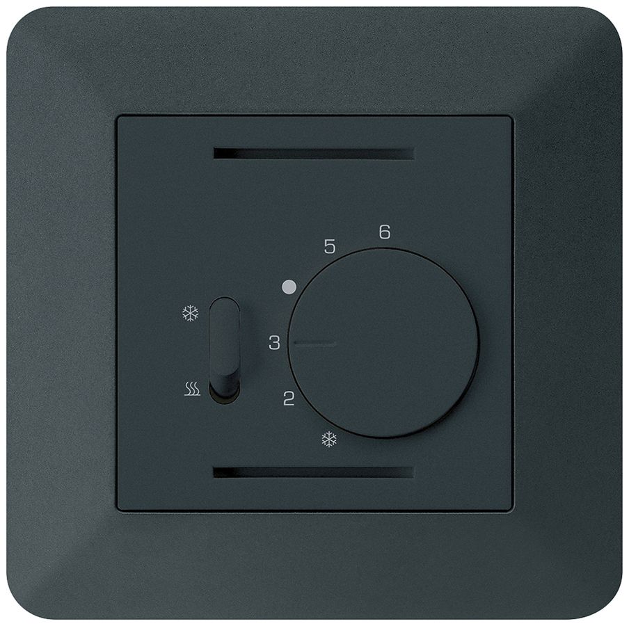 Termostato INC Hager kallysto.trend, con interr.di riscald./raffred., nero