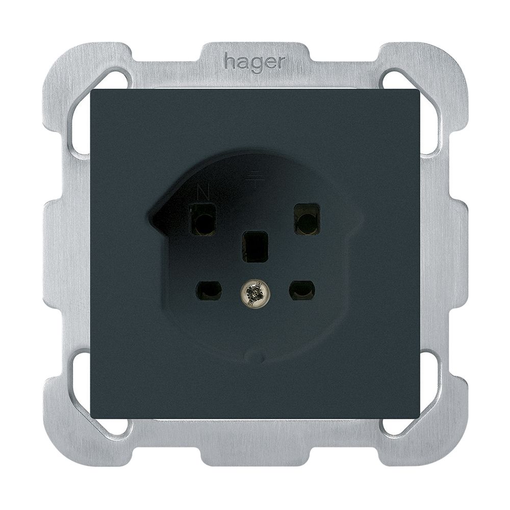 UP-Steckdose HA kallysto Typ 25 mit Steckklemmen schwarz