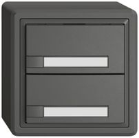 Poussoir KNX RGB AP EDIZIO.liv SNAPFIX® capteur temp.s.LED étiqu.2× comm.1T grf