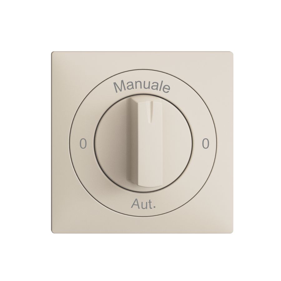 Kit front. 0-Manuale-0-Aut. EDIZIOdue crema, 60×60mm per interr.rot