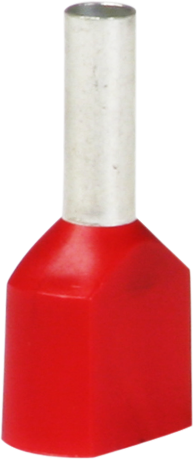 Embout de câble jumelé isolé 2×1.5mm²/12mm rouge