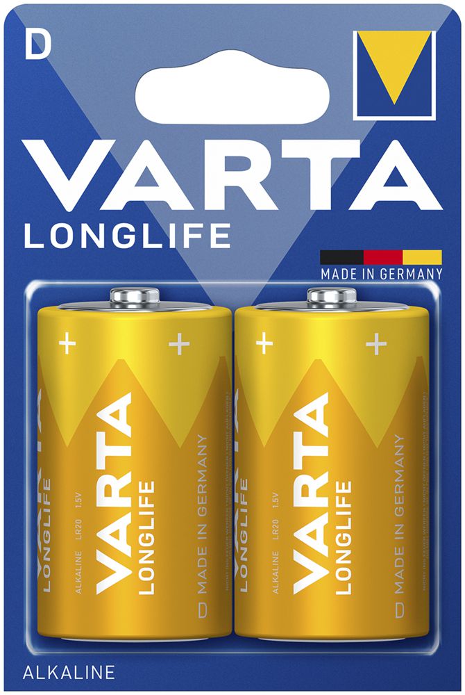 Batterie Alkali VARTA Longlife Extra D Blister à 2 Stück