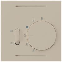 Frontplatte Hager kallysto, für Thermostat mit Schalter Heizen/Kühlen, beige