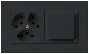 UP-Kombination kallysto.pro Gr.I-I horizontal 3×Typ 13+Schalter S3 schwarz