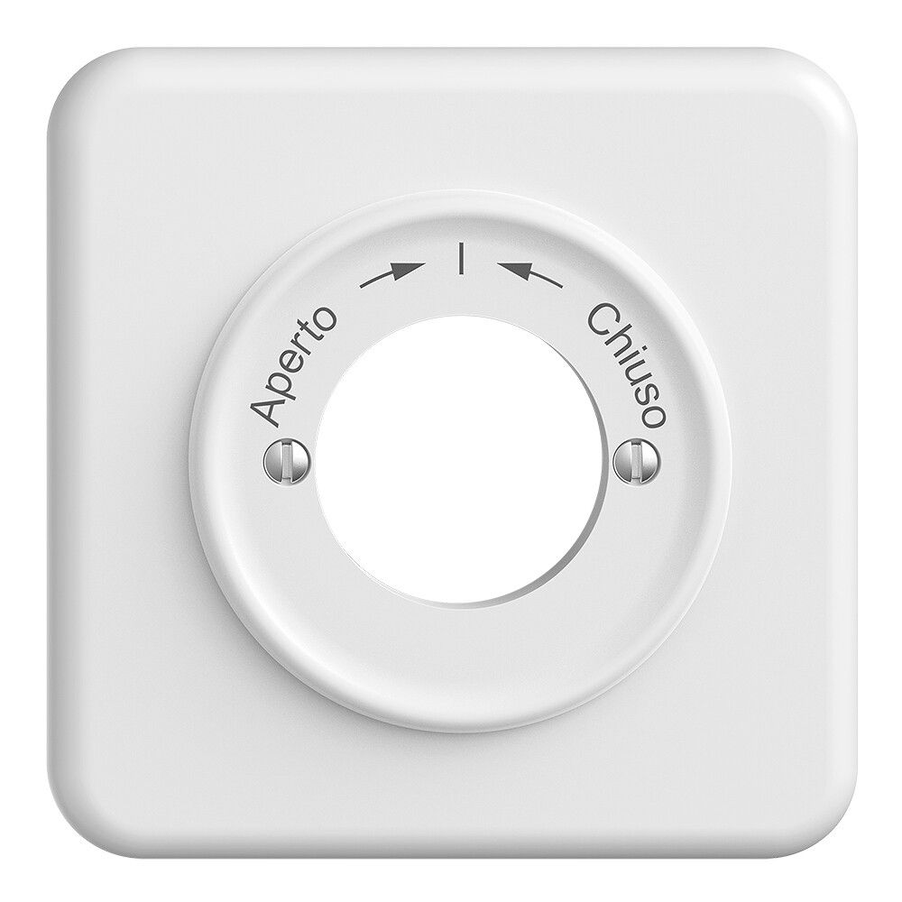 Kit frontal STANDARDdue Aperto->I<-Chiuso blanc 90×90mm pour contact pivotant