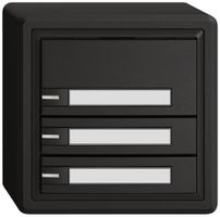 AP-KNX-Taster RGB EDIZIO.liv SNAPFIX® Temperaturfüh.RGB-LED Pap.3×T 1-Tbed.sz