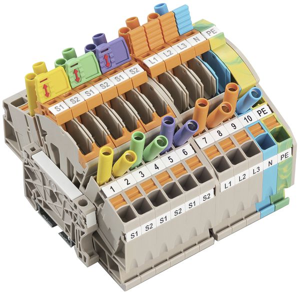 Bloc de bornes de test sectionnables WM LST_CTVT_3PHASEPEATTB 6mm² TS32/35