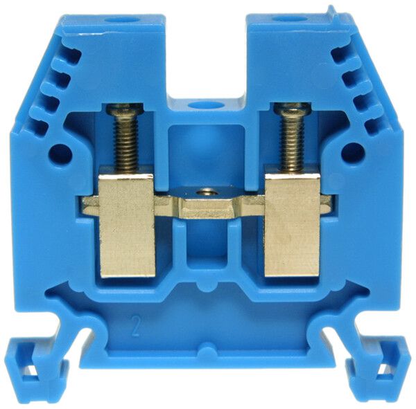 Borne de passage joignable WZ Ex 2.5…6mm² 41A 1000V vis 2×1 rail DIN 35mm bl