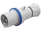 Fiche CEE GEWISS 16A IP44/54 3P 6h 250V bornes à vis Ø57×134mm bleu