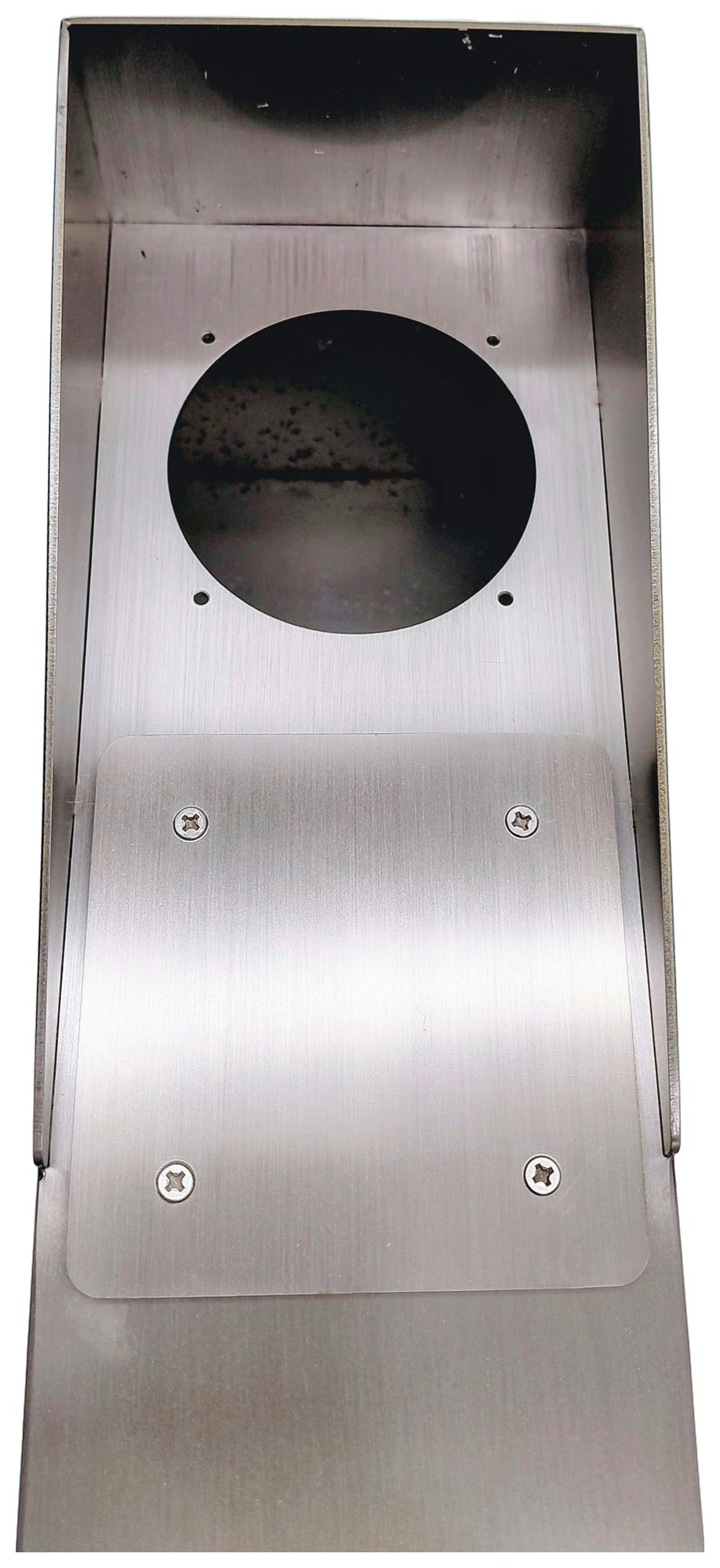 Anschlusssäule ELBRO 100×100mm 2×Ø70mm 500mm Edelstahl