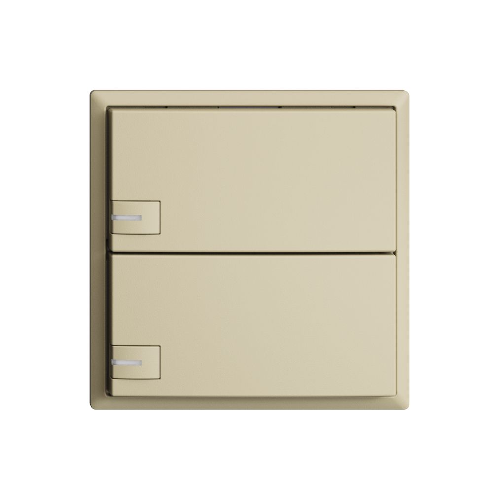 Poussoir ENC KNX 2× EDIZIOdue vanille RGB avec LED