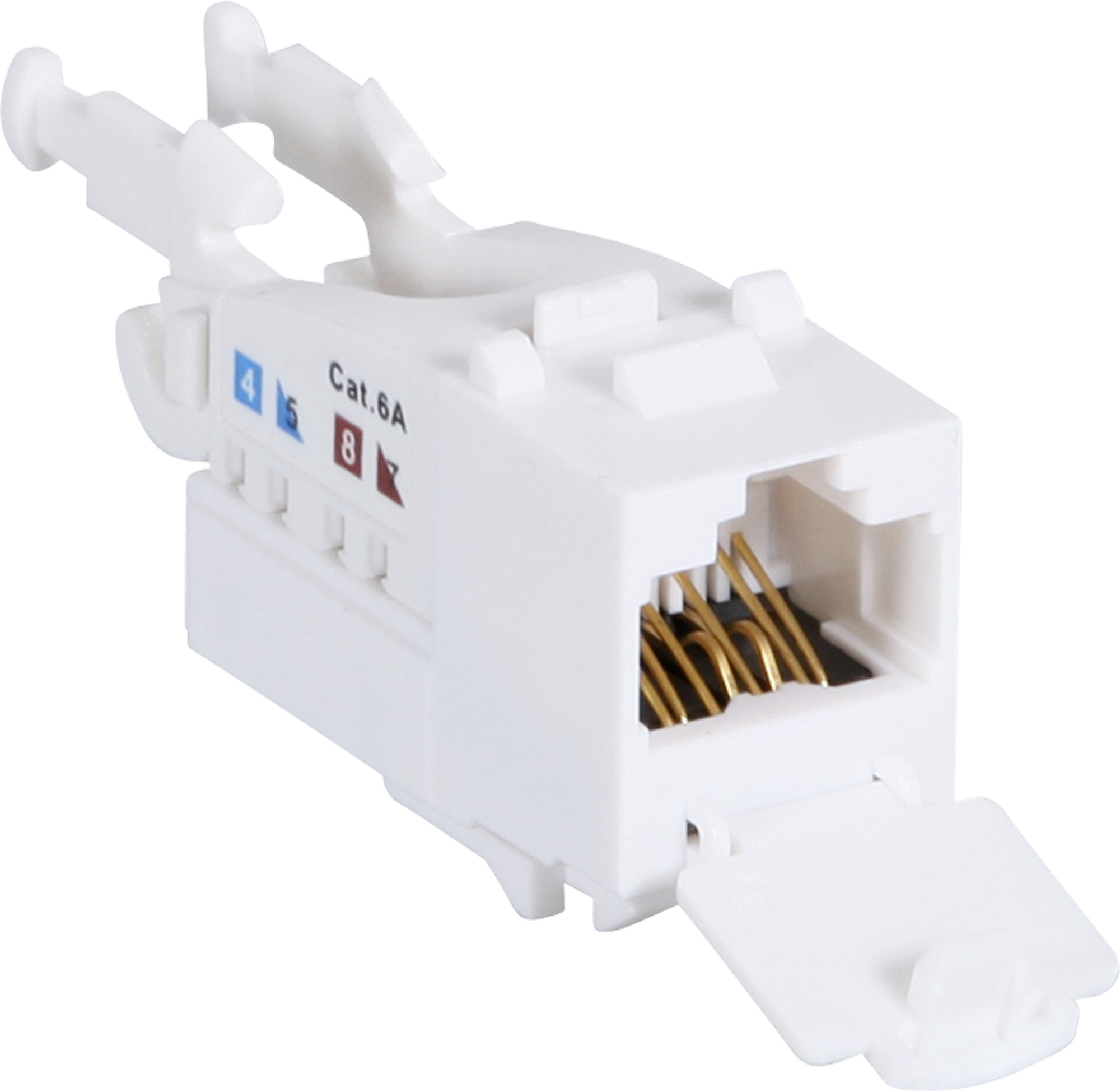 Connecteur ITplus6 RJ45/u cat.6A 10G avec couvercle blanc