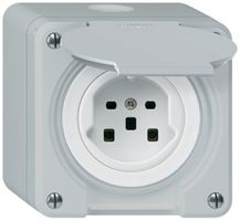 AP-Steckdose robusto Typ 25 grau