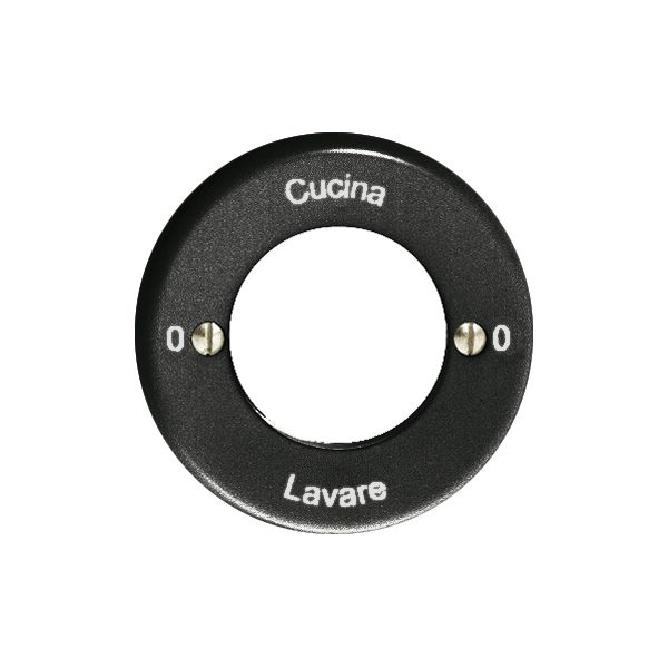 Kit front. 0-Cuccina-0-Lavare per interr.rot.a chiave nero