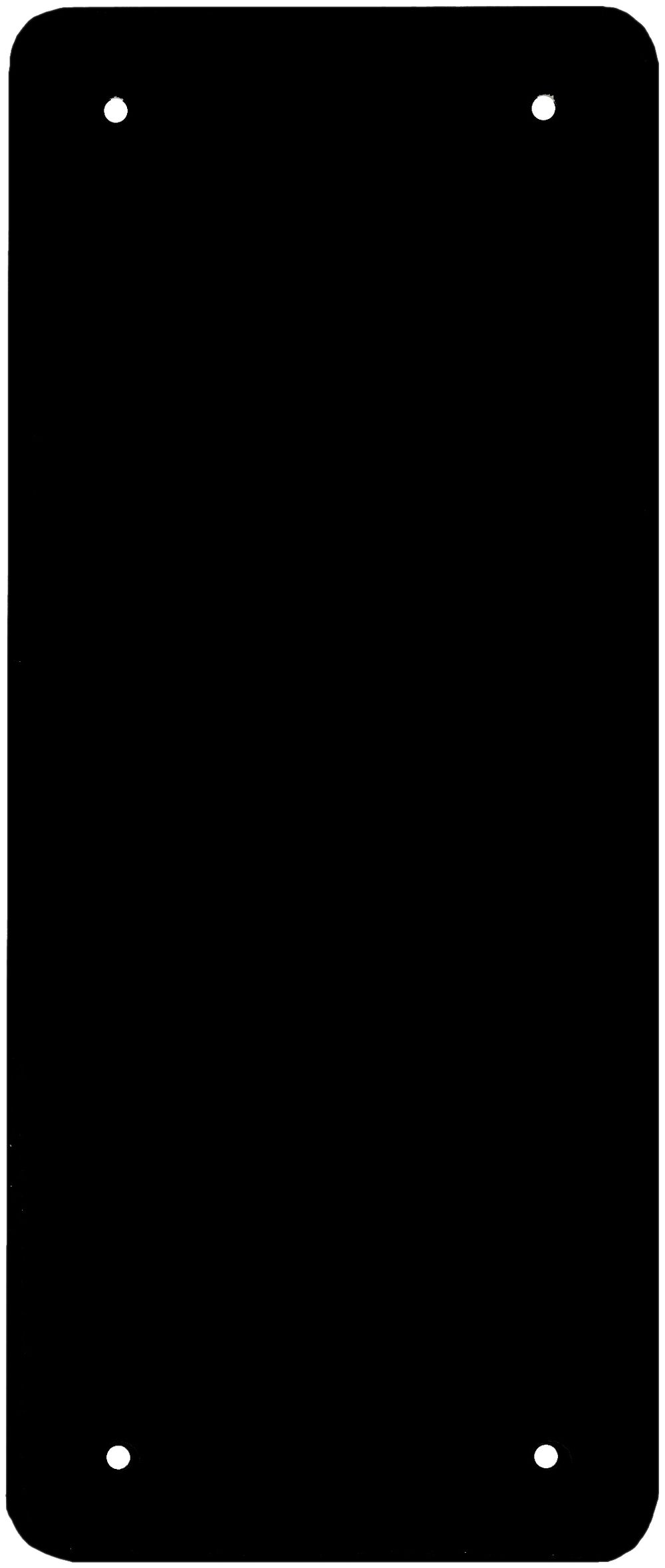 Abdeckplatte 3×1 4-Befestigungslöcher schwarz