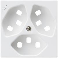 Frontplatte zu Steckdose Hager kallysto 3×T23 1×S H ultraweiss