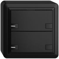 Poussoir AP KNX 2× EDIZIOdue colore noir RGB avec LED