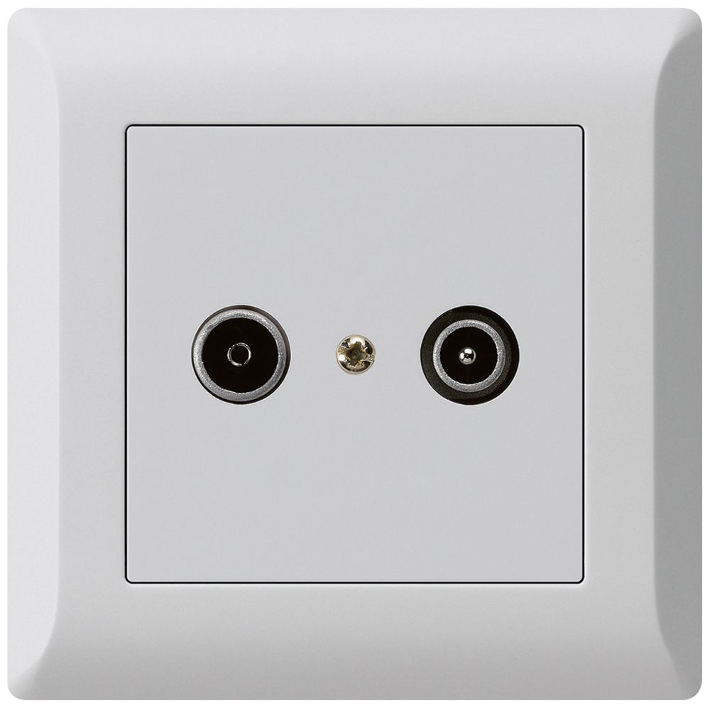 UP-Antennendose kallysto.line R/TV 19dB Durchgangsdose hellgrau