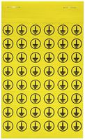 Etikette Weidmüller selbstklebend 14×14mm Symbol: Erde Gewebe gelb