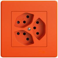 UP-Steckdose EDIZIO.liv SNAPFIX® 3×T13 mit Shutter or