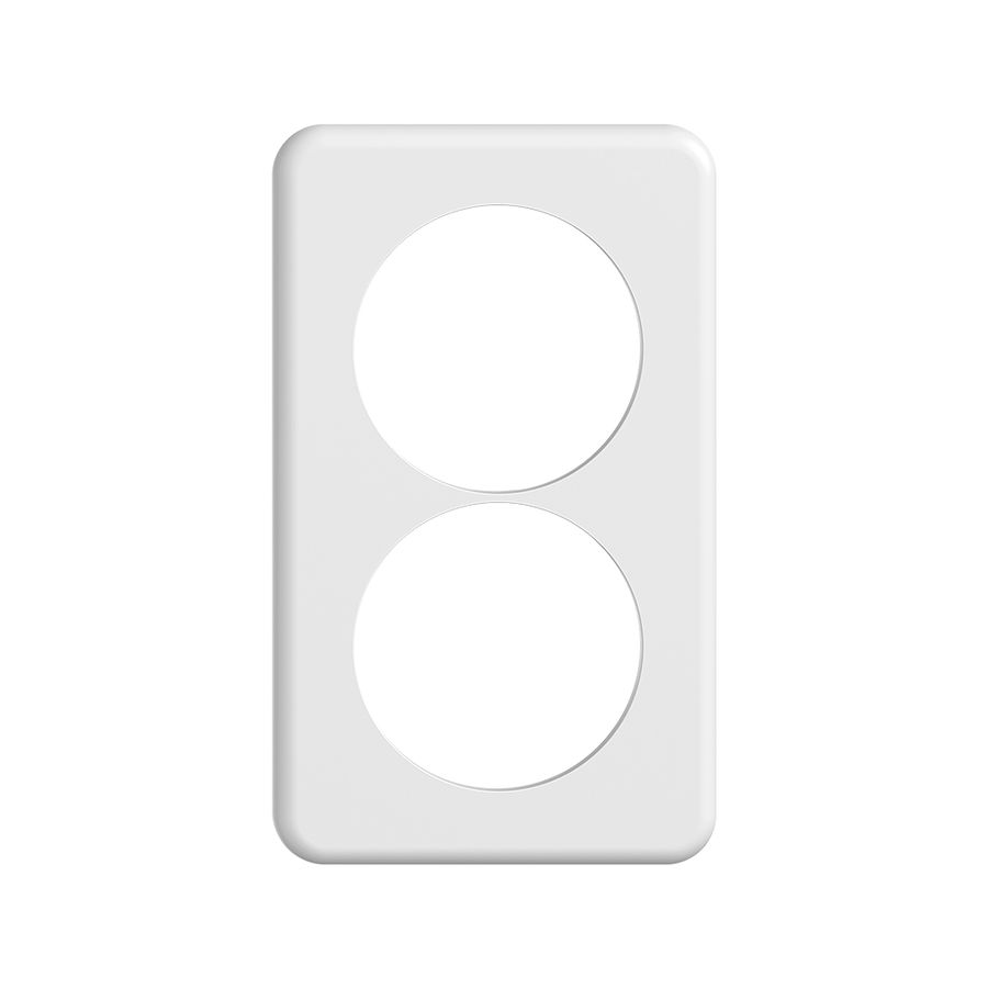 Placca di copertura STANDARDdue 2×1 2×Ø58, bianco