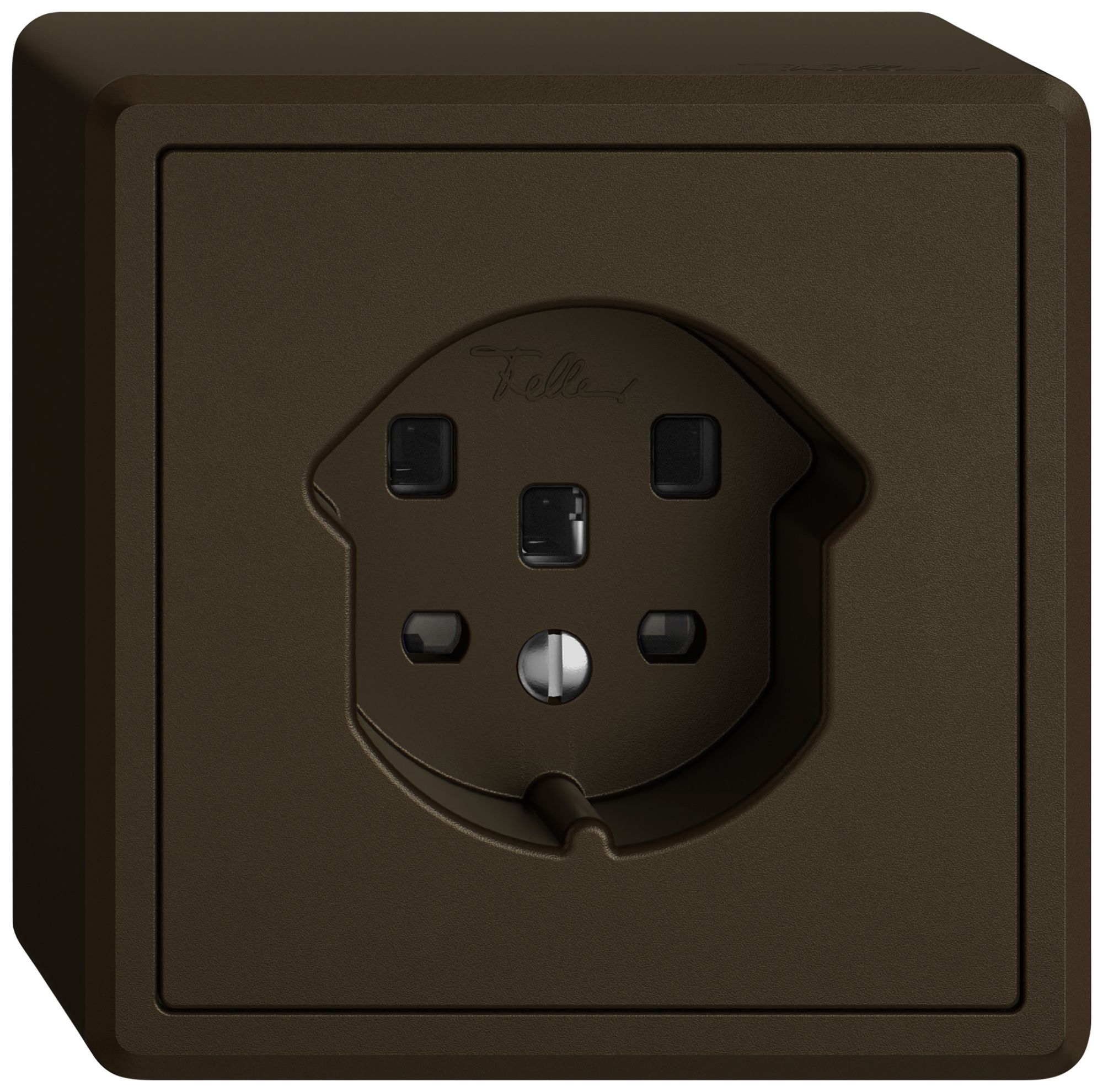 AP-Steckdose EDIZIO.liv SNAPFIX® 1×T25 br