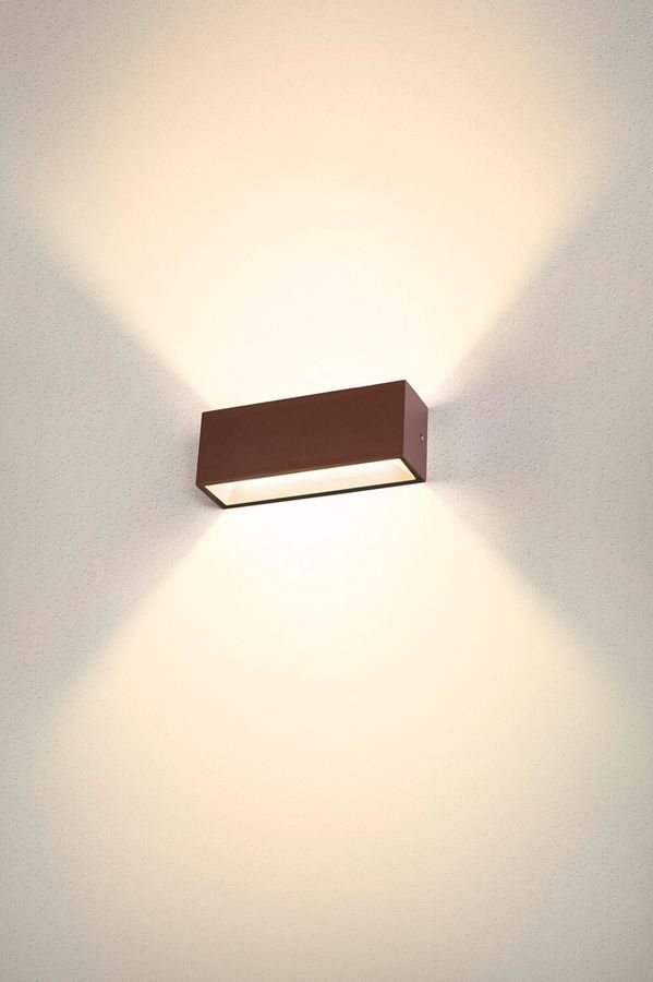 Applique LED SLV SITRA L UP/DOWN 24W 2700lm 3000/4000K 105° IP65 rouille