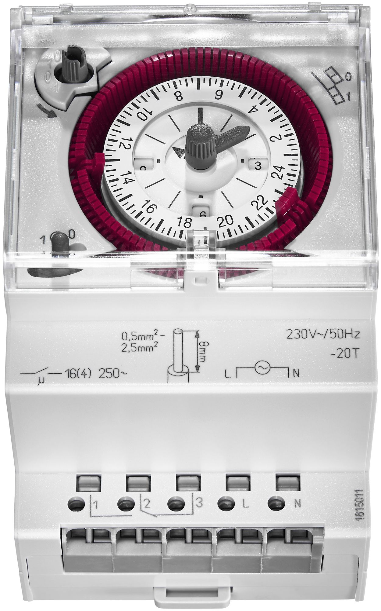 Interrupteur horaire AMD talento 111 1-0-Timer plombable avec bornes enfichables