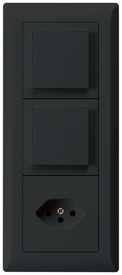 Combinazione INC kallysto.line grd.I-I-I verticale 2×interruttore S3+tipo 13 ne