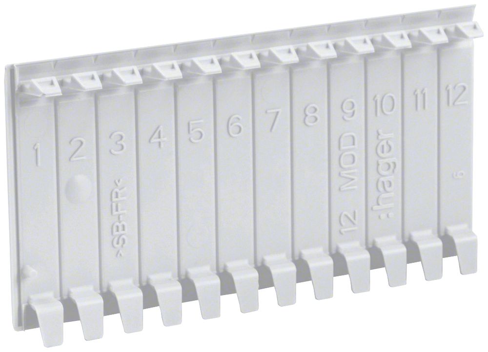 Bande de recouvrement Hager vector 6 modules 110×54mm gris