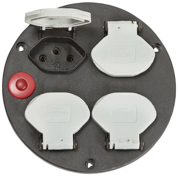 Prises INC Brennenstuhl Ø120mm plaque de montage 4×T13 IP20