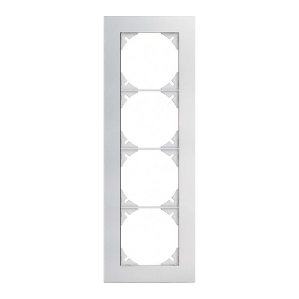 Telaio di cop. EDIZIOdue prestige 4×1 alluminio