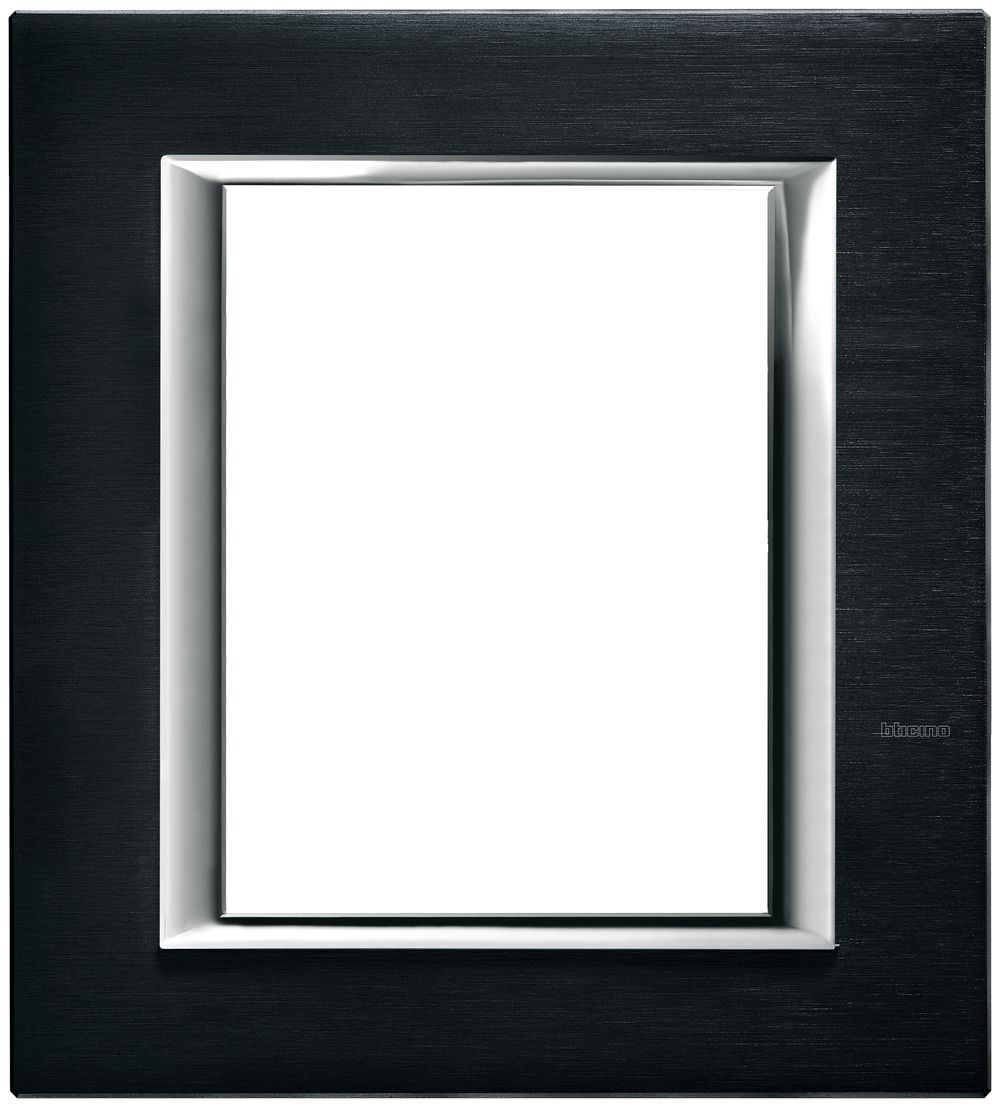 Cadre de recouvrement Axolute anthracite brossé 141.5×127mm