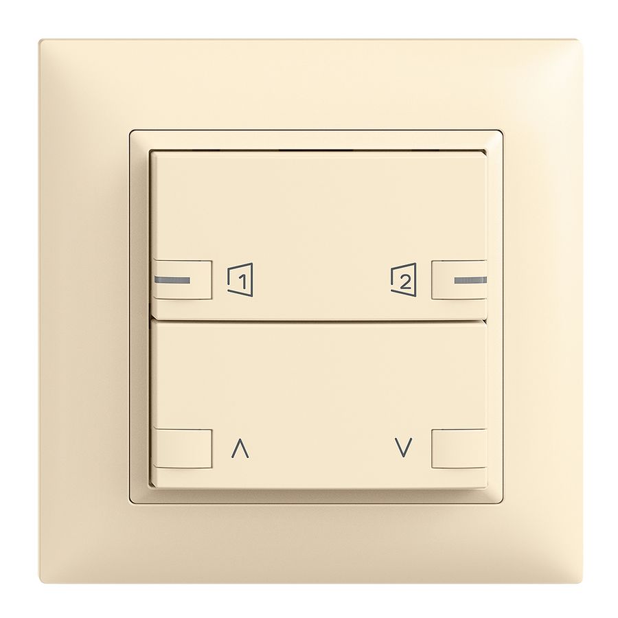 UP-Frontset EDIZIOdue zeptrionAIR Motor 1K S1/S2 mit LED vanille