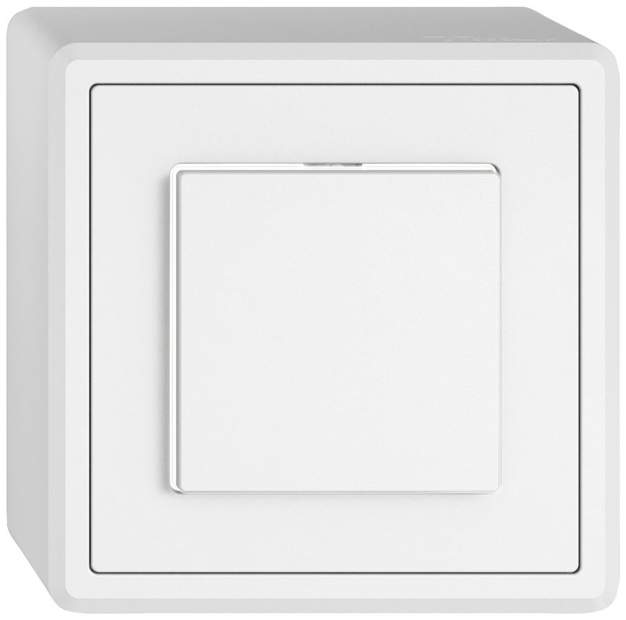 AP-Leuchtdruckschalter EDIZIO.liv SNAPFIX® 3/1L Seitenlinse KS weiss ws