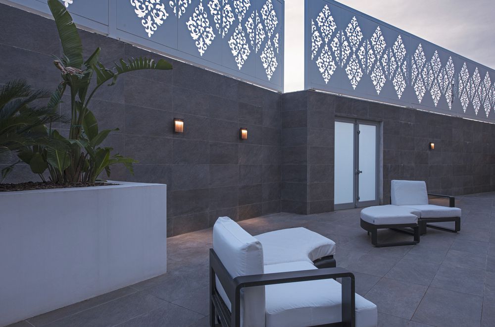 LED-Wandleuchte SLV FLATT SENSOR 16W 3000K 600lm IP54 anthrazit/Holz