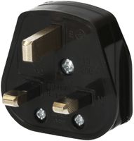 Stecker Typ G MAX HAURI für GB 230V/13A L+N+PE schwarz