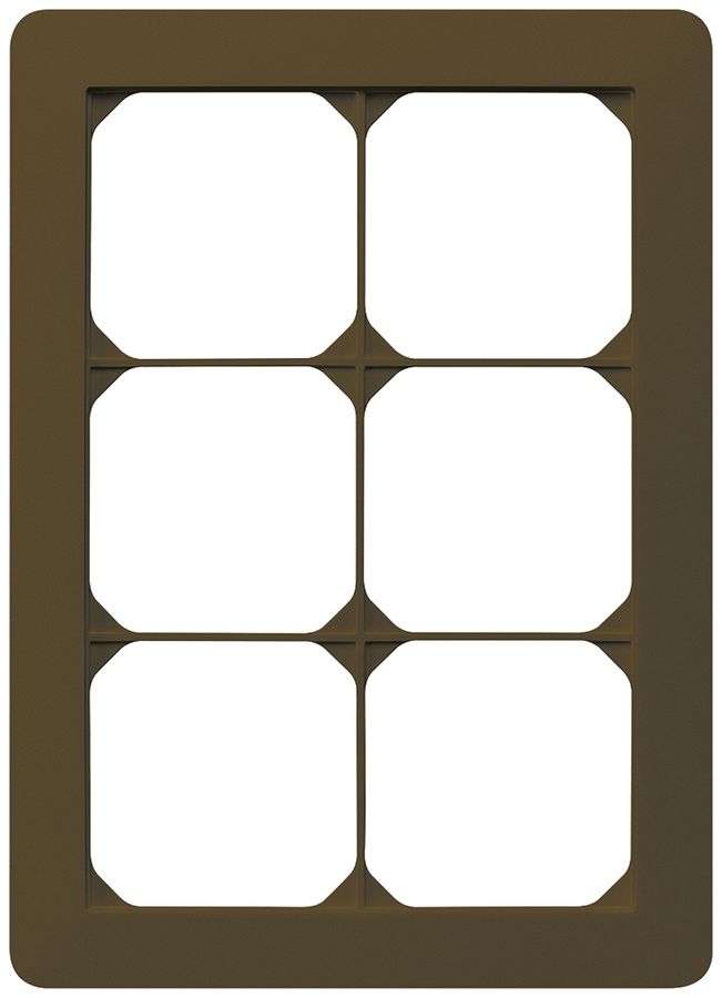 UP-Abdeckrahmen kallysto.trend 3×2 braun 154×214mm