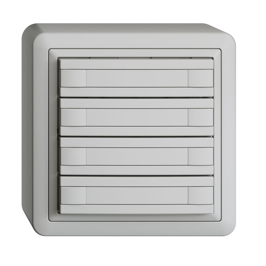 Poussoir KNX RGB AP EDUE, 250mW, s.LED, papier, 4×poussoir, comm.2×touches, grc