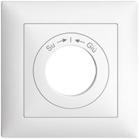 Frontset EDIZIOdue Su->I<-Giù weiss 88×88mm für Schwenktaster