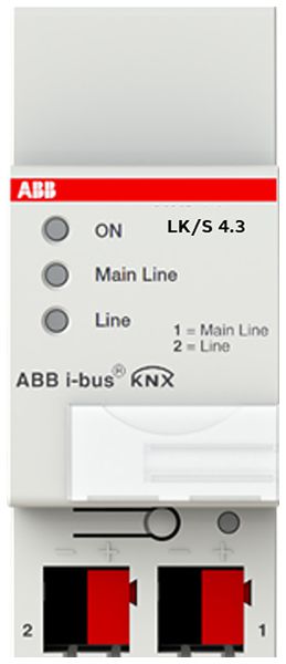 REG-Linien-/Bereichskoppler ABB LK/S 4.3, KNX Data Secure, 2TE