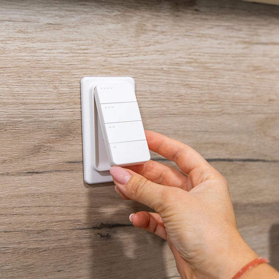 AP-Wandsender Shelly BLU RC Button 4 4-Kan BLE weiss