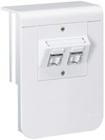 Geräteträger tehalit SL20055 2×Cat.6 CH, verkehrsweiss