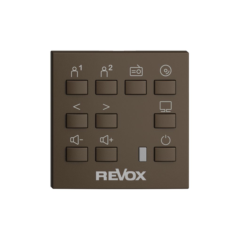 Kit montaggio EDIZIOdue F per Voxnet con 10 tasto & finestra IR, coffee