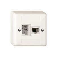 AP-Anschlussdose X 1TT,1RJ45 weiss