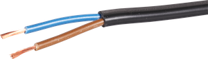 Câble Tdf 2×0.75mm² LN noir Eca
